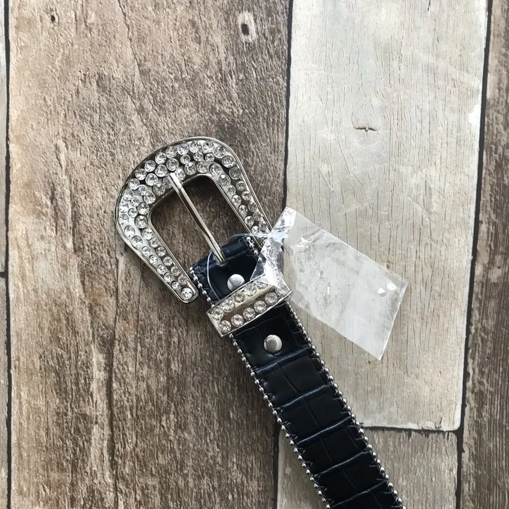 Black Rhinestone Belt